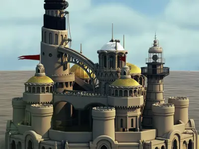 Castle Island 3D model 3D model