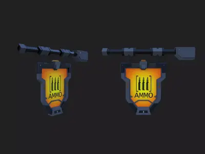 Weaponshop Game props Free low-poly 3D model