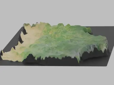 Nigeria Map Country Low-poly 3D model