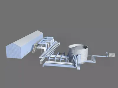 Industrial Building 3D model 5