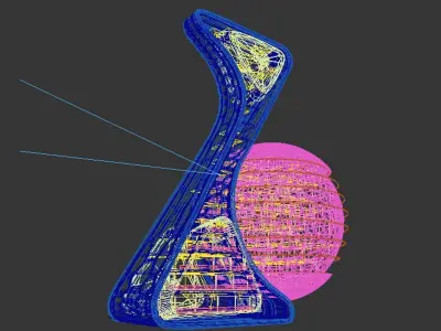 Curve Tower 3D model