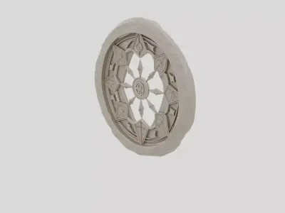 Fantasy Stone Ritual Circle for 3D print Low-poly 3D model