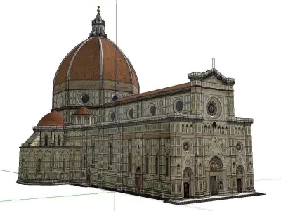 Architecture-Religion-God-Culture-Temple-09 duomo in florence 3D model