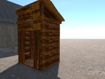 Old Out House Free 3D model