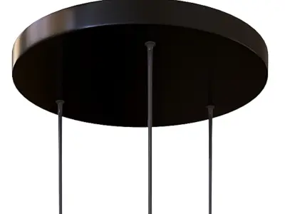 Pendant lamp with glass shades 3D model