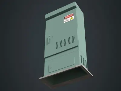 Electrical Enclosure 2A Low-poly 3D model