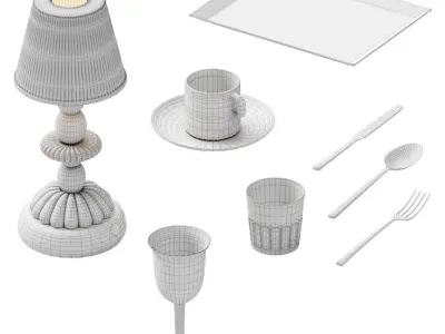 Serving with a Lotus Firefly Lamp 3D model