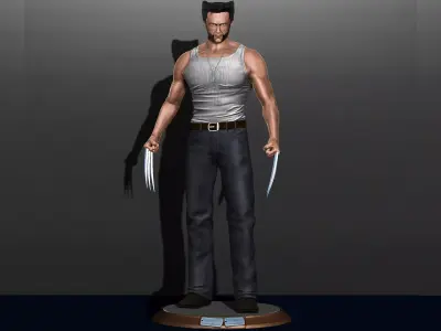 Wolverine Logan By Hugh Jackman  File STL for 3D Printing  3D print model