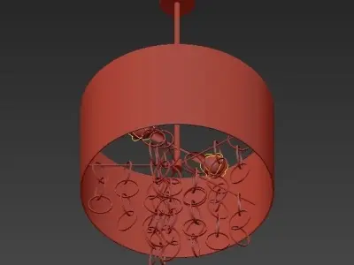 Cascading pendant light 3D model