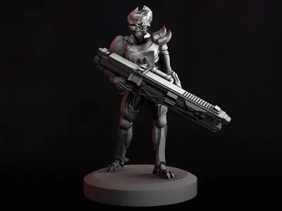 Alien Warriors Squad 3D print model