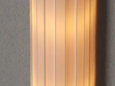 Adele Milk Glass Flush Wall Sconce Light 3D model