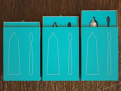 Brand packaging design Toothbrush Toothpaste 3D model