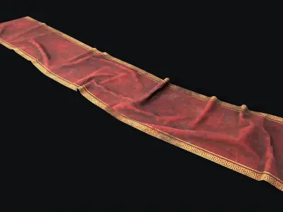  Old Carpet Collection Low-poly 3D model