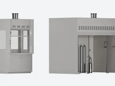 Fume Hood Set 3D model