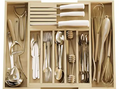 Kitchen Accessories 3D model shop