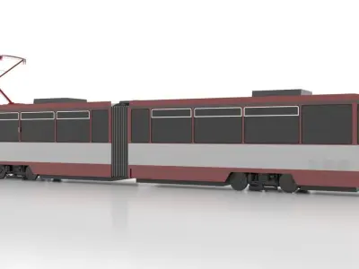 Tatra KT4DC Low Low-poly 3D model