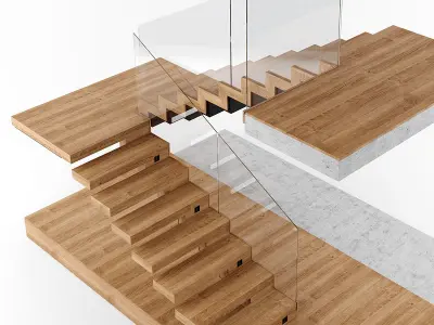 Modern Interior Stair 3D model