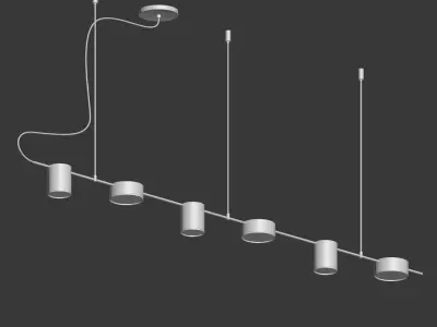 Counterpoint 6 Light Led Linear Pendant 3D model
