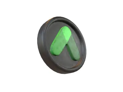 Cartoon Anchor Protocol Coin v1 002 Low-poly 3D model