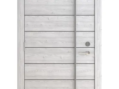 Door Collection-005 Gray Wood 3D model