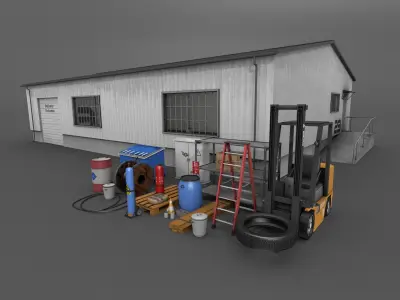 Warehouse Pack Low-poly 3D model