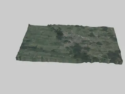 Lviv City Low-poly 3D model