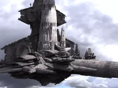 Ancient City Star Freighter  3D model
