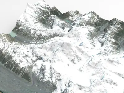 Mountain landscape 3D model 12