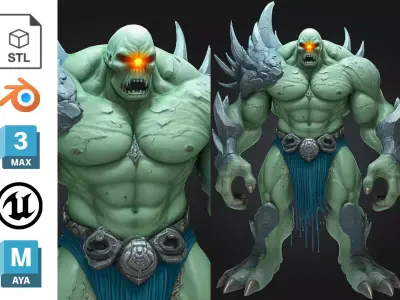 Mutant Demon Brute Low-poly 3D model