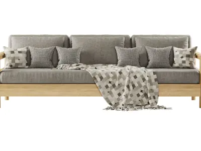 Tribeca outdoor three-seater sofa  3D model