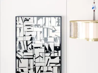 ceiling Chinese lamp style metal 3D model