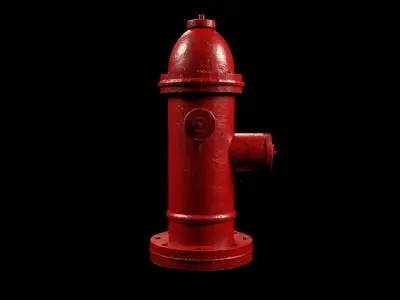 Fire hydrant Low-poly 3D model