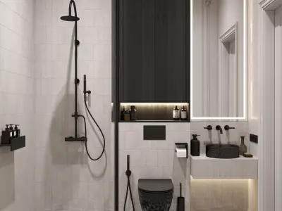 Bathroom Low-poly 3D model