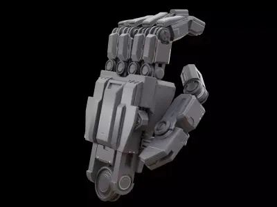 Mecha hand 3D model