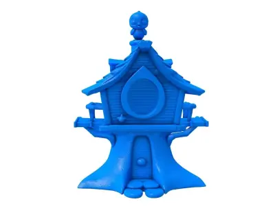 bird house -  bird house stl -  wooden bird house  3D print model