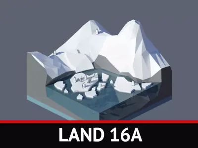 land 16A Low-poly 3D model