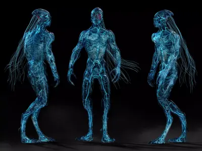 Alien Circulatory System Low-poly 3D model