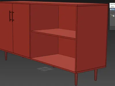 Caye Modern 2 Door Bookmatch 3D model