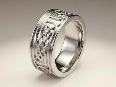 Celtic Knot Ring  Ornamental Band Free 3D print model