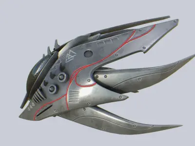 Evil mech Low-poly 3D model