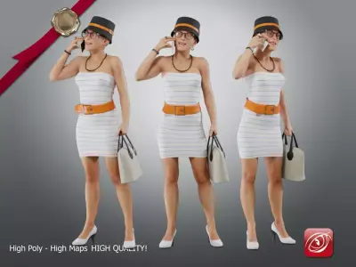 Casual Female A CC 21 30 004 3D model