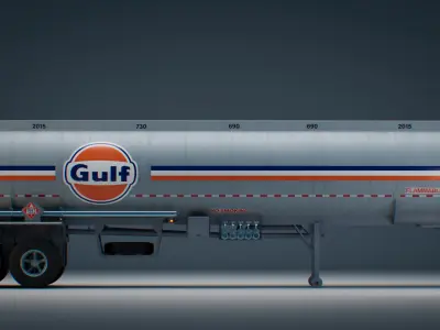 Fruehauf Tanker Semi - Trailer Vintage 3D model