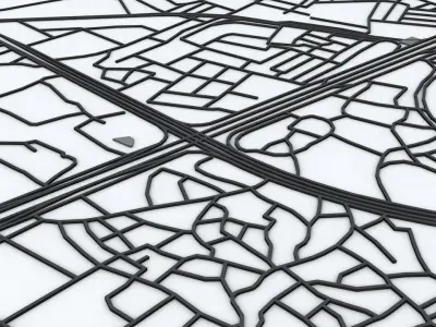 Medina Road Network and Streets 3D model
