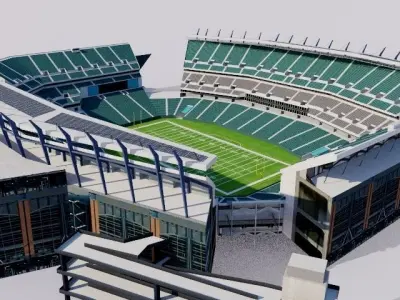 Lincoln Financial Field - Philadelphia Low-poly 3D model