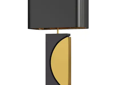Brass Leather Table Lamp Liang and Eimil Carlton Low-poly 3D model