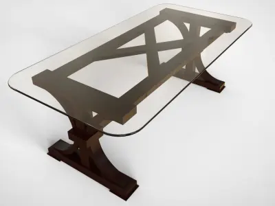 Table wooden 3D model