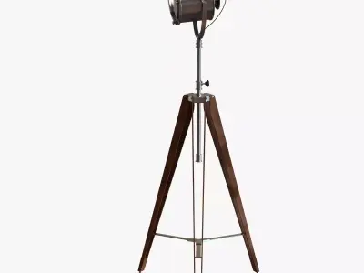 white on white floor lamp pascal 3D model