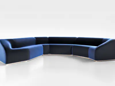 Realistic modern sofa 3D model