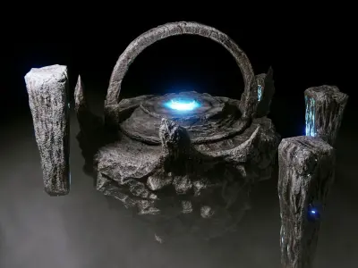 Portal for games Low-poly 3D model