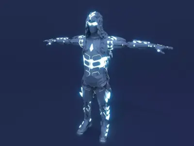 Sci Fi Character Assassin Robot 3D model